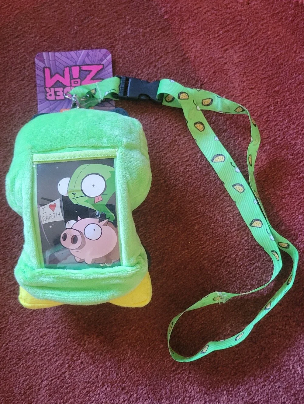 Invader Zim GIR Plush Lanyard NWT